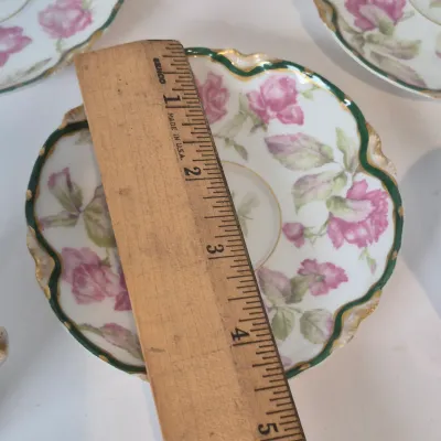 LOT 18D: Haviland Limoges Hand Painted Rose Pattern Porcelain Collection
