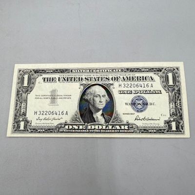 LOT 23: One Dollar Silver Certificates (10) Series 1957