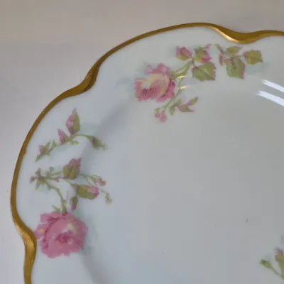 LOT 18D: Haviland Limoges Hand Painted Rose Pattern Porcelain Collection