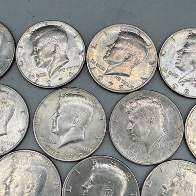 LOT 22: Lot of 23 Kennedy Half Dollars - 1970s-80s