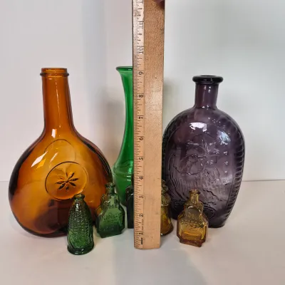 LOT 19D: Collection of Colorful Wheaton Glass Bottles