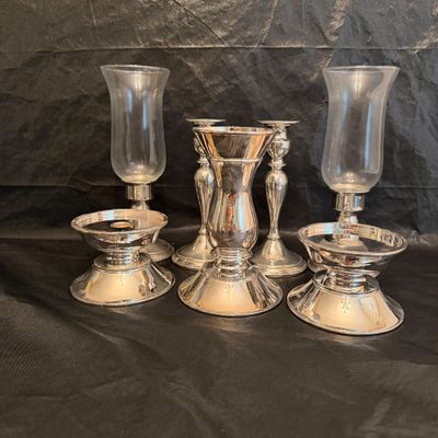 Bimmingham Pewter & Royal Limited Silverplated Candleholders (LR-MG)