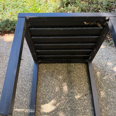 Two Aluminum Chairs & Table (H-MG)