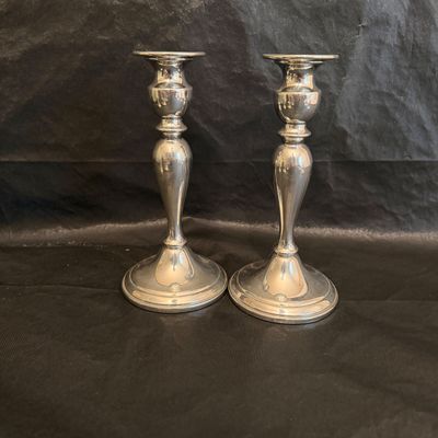 Bimmingham Pewter & Royal Limited Silverplated Candleholders (LR-MG)