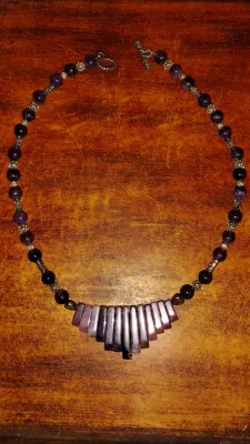 Amethyst Bar Necklace