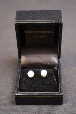 14K YG Attractive Pair Of Lively CZ Stud Earrings - 1.0 CTW