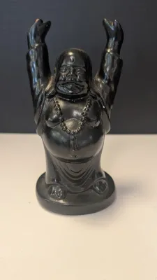 Black Ceramic Buddha Raising Arms