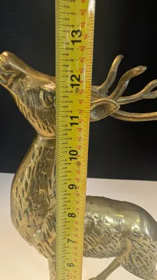 Solid Brass Buck Statue & Brass Doe (She is not solid)