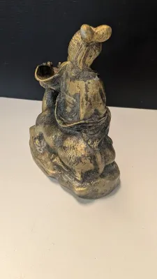Brass Chinese Boy Sitting On A Deer