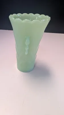 Vintage Fire King Jadeite Green Art Deco Bud Vase #8