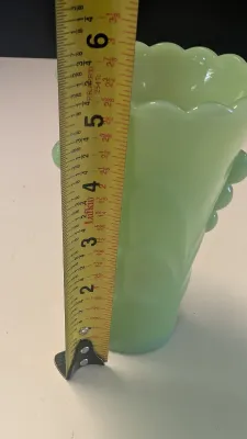 Vintage Fire King Jadeite Green Art Deco Bud Vase #8