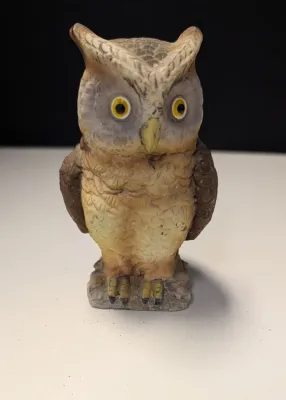 Vintage Lefton Owl Coin Bank Piggy Bank