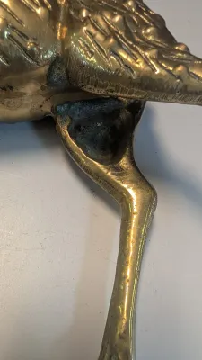 Solid Brass Buck Statue & Brass Doe (She is not solid)