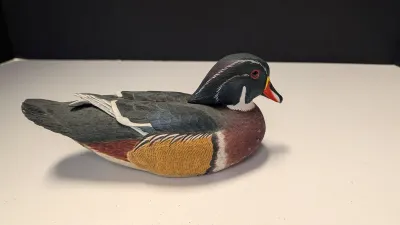 1993 Lu Fisher. Wildfowl Carving Signed On The Bottom