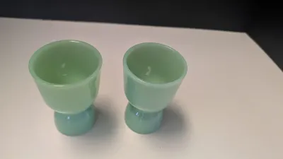 Vintage Fire King Jadeite Egg Cups