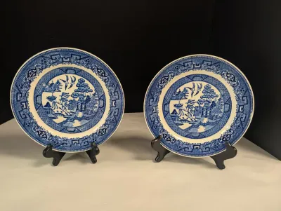 6 Plates - Homer Laughlin Made In USA (4) L 48 N 8 & (2) A 49 N 6 - Plates