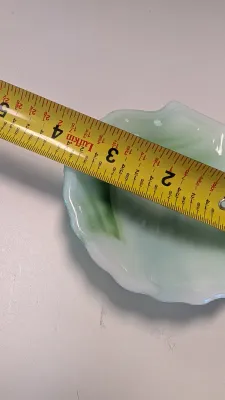 Vintage Akro Agate Glass Blue Swirl Milk Glass Slag Octagonal Faceted Cup & Shell Shaped Trinket Dishes