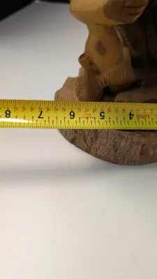 Hand Carved Hardwood Old Man Figure