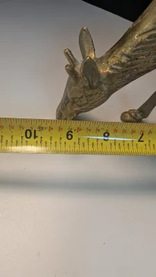 Solid Brass Buck Statue & Brass Doe (She is not solid)