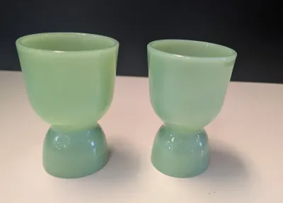 Vintage Fire King Jadeite Egg Cups