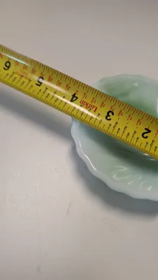 Vintage Akro Agate Glass Blue Swirl Milk Glass Slag Octagonal Faceted Cup & Shell Shaped Trinket Dishes