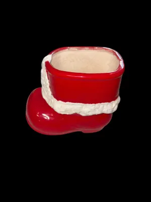 Sale Photo Thumbnail #150: Santa Boot Planter, Ceramic