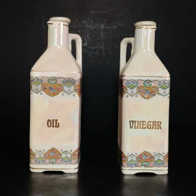LOT 21: TBICO Czechoslovakia Ceramic Kitchen Canisters
