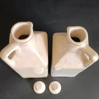 LOT 21: TBICO Czechoslovakia Ceramic Kitchen Canisters