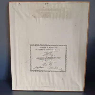 LOT 20: Norman Rockwell Gallery 'Waiting on the Shore' Print with COA, La Belle Fish Plate, Seashells & More