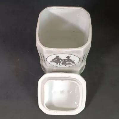 LOT 23: M Rosenbaum Bavarian Made Spice Canisters with Victoria Czechoslovakia Tea Canister