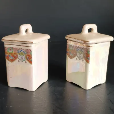 LOT 22: TBICO Czechoslovakia Ceramic Kitchen Canisters