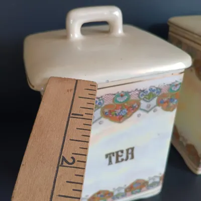 LOT 22: TBICO Czechoslovakia Ceramic Kitchen Canisters