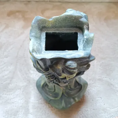 LOT 155: Fairytale Collection- Resin Art Nouveau Vase, Resin Mermaid in Shell and Fairy, 1938 German Reichspost Telegram & More