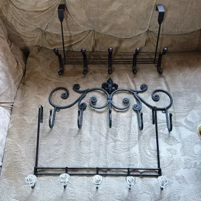 LOT 156: Home Collection - Metal Hangers, Door Hooks, Candle Holders, Pillows & More