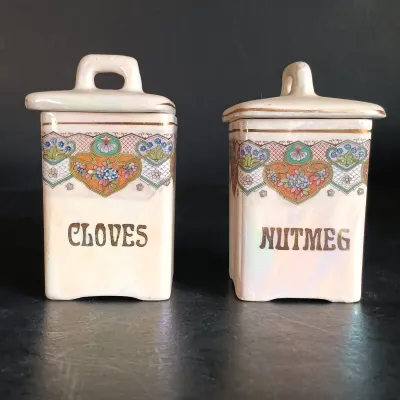 LOT 22: TBICO Czechoslovakia Ceramic Kitchen Canisters