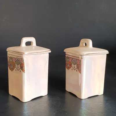 LOT 22: TBICO Czechoslovakia Ceramic Kitchen Canisters