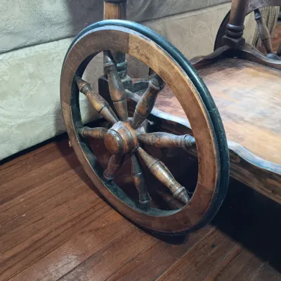 LOT 154: Vintage Wood Tea Cart