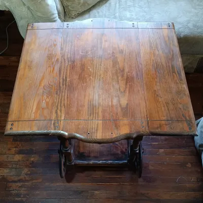 LOT 154: Vintage Wood Tea Cart
