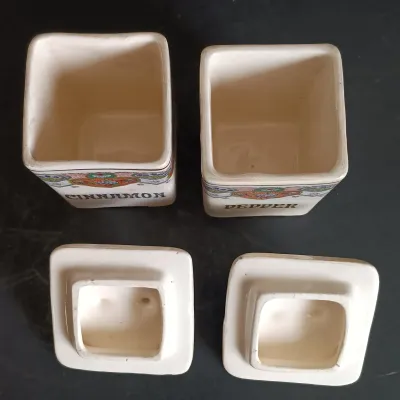 LOT 22: TBICO Czechoslovakia Ceramic Kitchen Canisters