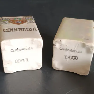 LOT 22: TBICO Czechoslovakia Ceramic Kitchen Canisters
