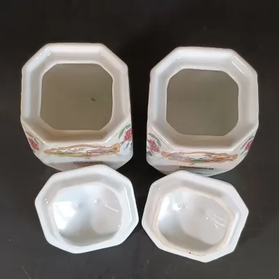 LOT 140: German Made Lustre Ceramic Kitchen Canisters