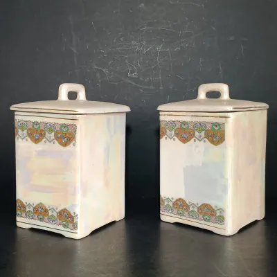 LOT 22: TBICO Czechoslovakia Ceramic Kitchen Canisters