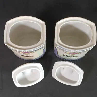 LOT 24: German Made Lustre Ceramic Kitchen Canisters