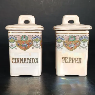 LOT 22: TBICO Czechoslovakia Ceramic Kitchen Canisters