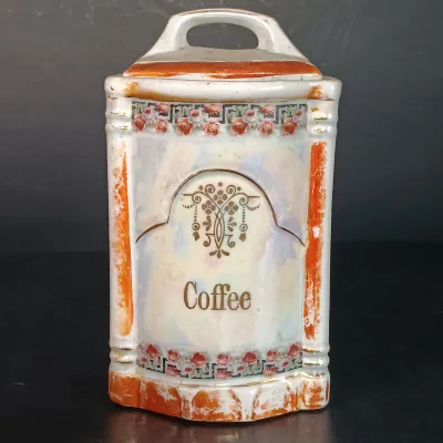 LOT 26: German Made Lustre Ceramic Kitchen Canisters