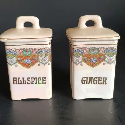LOT 22: TBICO Czechoslovakia Ceramic Kitchen Canisters