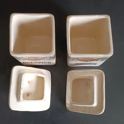 LOT 22: TBICO Czechoslovakia Ceramic Kitchen Canisters