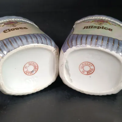 LOT 24: German Made Lustre Ceramic Kitchen Canisters