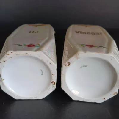 LOT 140: German Made Lustre Ceramic Kitchen Canisters