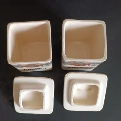 LOT 22: TBICO Czechoslovakia Ceramic Kitchen Canisters